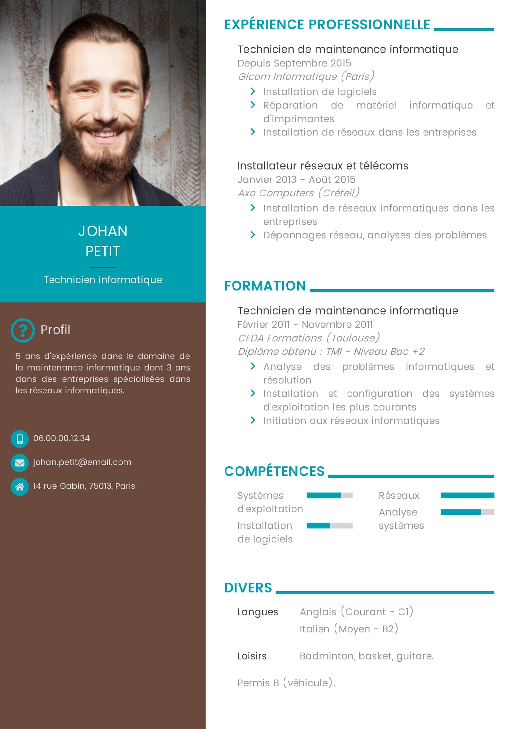 Modèles de cv originaux, cv moderne, cv professionnel  Skilbag